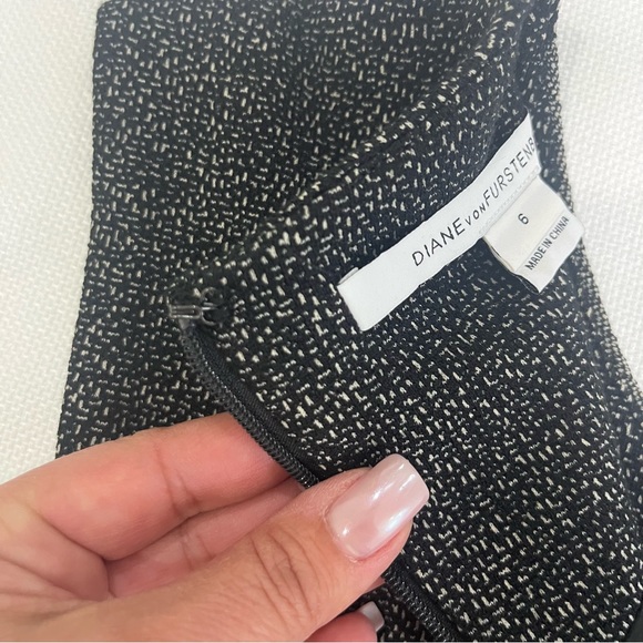 Diane Von Furstenberg Pentra Mini Weave Jacquard Dress Size 6 - Picture 4 of 16